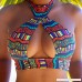 KFSO Sexy Women African Two Pieces Color Print Bikini Set Push-up Padded Bra Swimsuit Bathing Swimwear Multicolor B07D16WM1R